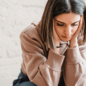 Verdrietige vrouw